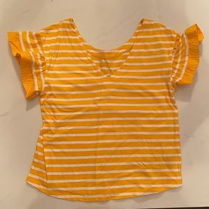 Old navy yellow and white dressy t-shirt